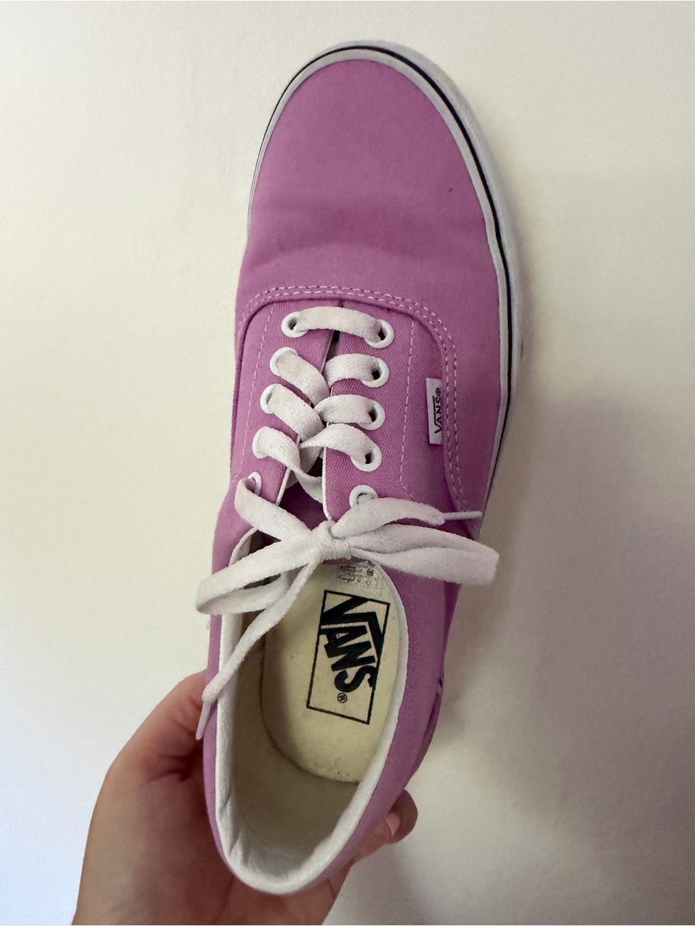 Vans Pink Canvas Low-Top Lace-Up Sneakers